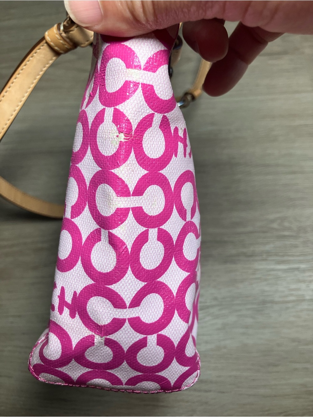 Coach Leah Op Art Signature Coated tote, bag, purse iconic "Op Art" - Picture 5 of 9